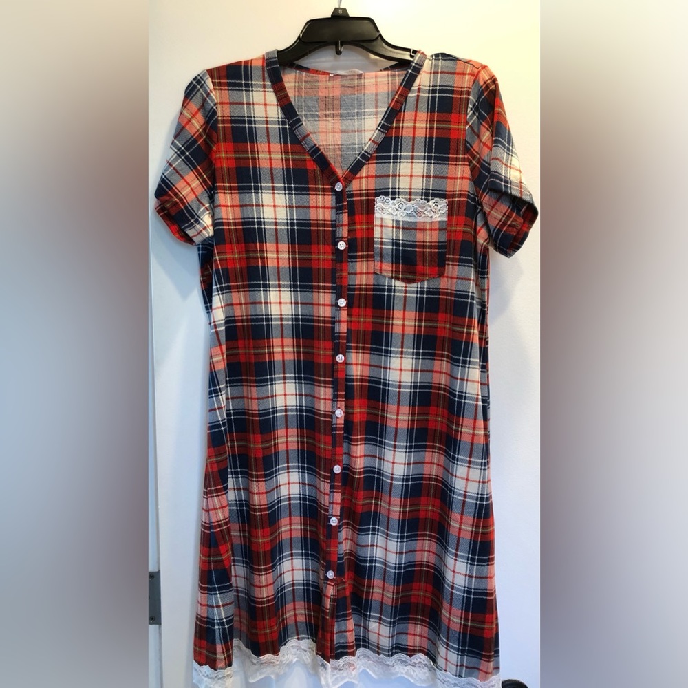 EKOUAER NIGHTGOWN V NECK SLEEPWEAR - brand new with tags size M